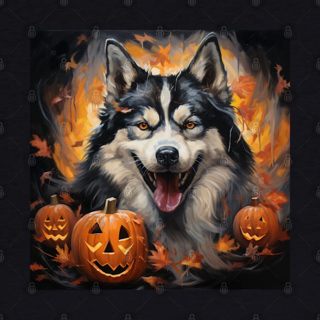 Halloween Alaskan Malamute by NatashaCuteShop